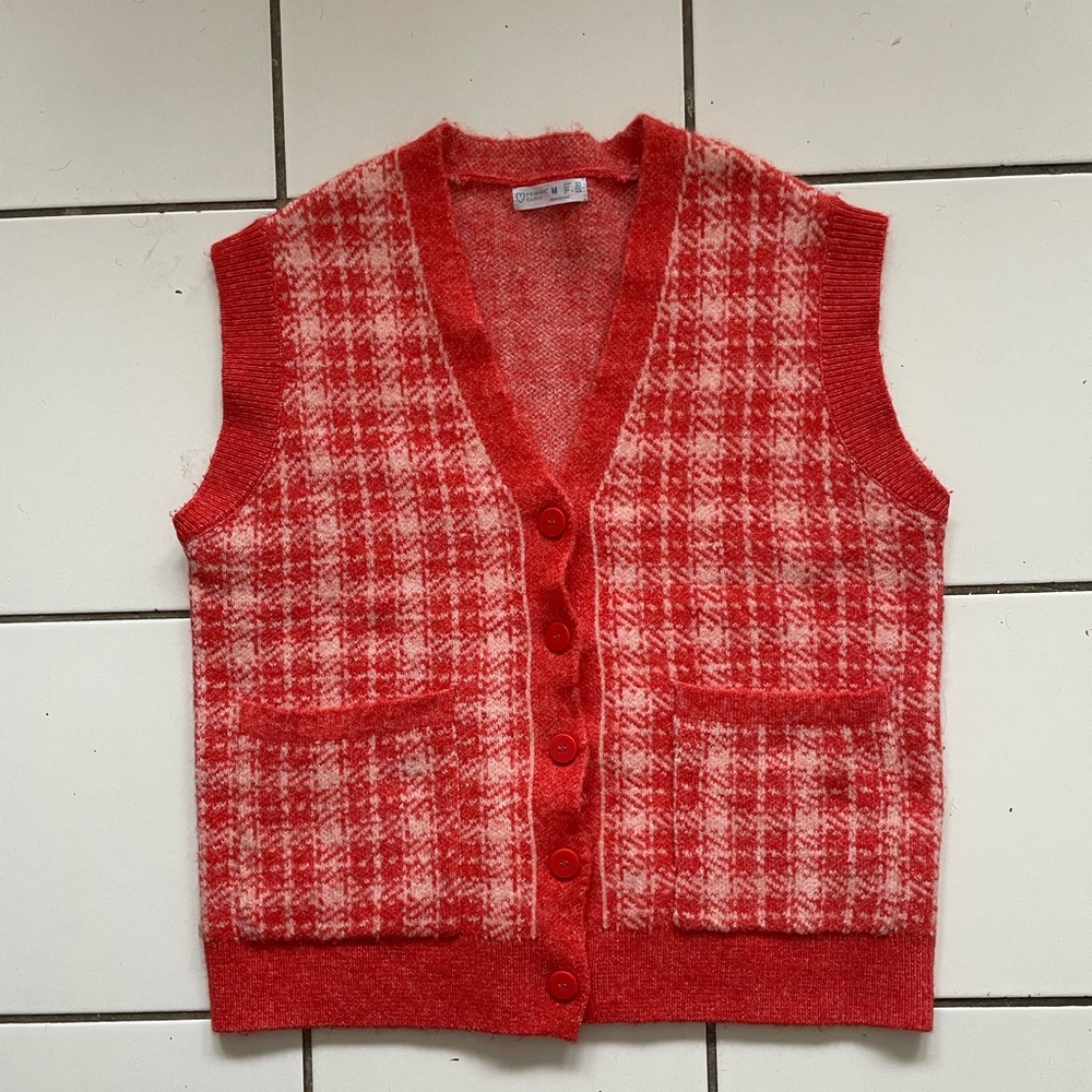 Primark houndstooth oversized sweater vest